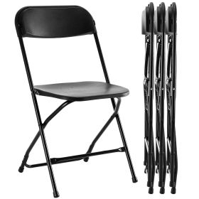 Folding Chairs, 4/6/10-Pack White Indoor Outdoor Stackable Portable for Events, Offices, Weddings