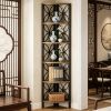 Corner Bookshelf 70.8 Inch Display Shelf Storage Rack for Living Room Bedroom  Corner Shelf