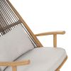 Matched Set of 2 Iron Rocking Chairs with Maple Finish & Gray PE Rattan