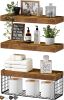 Bathroom Toilet Shelf - Wall-mounted floating shelf, ideal for storing toilet paper, small farmhouse style decorative shelf, 16 inches, 3-piece set