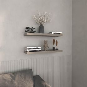 Floating Shelves 1.50" H, 2 Shelves, Taupe
