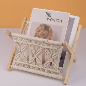 Xemussa 1pc Newspaper Baskets, Magazine Rack, Cotton Rope Woven Magazine Holder, Standing Boho Basket, Book Basket for Newspapers, Magazines, Boo