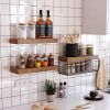 Bathroom Toilet Shelf - Wall-mounted floating shelf, ideal for storing toilet paper, small farmhouse style decorative shelf, 16 inches, 3-piece set