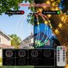 Outdoor Christmas LED Sphere Lights, 2 Pack 12 & 16 Inch RGB Ball Lights, Remote Control with Timer, 8 Modes