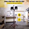 LED Work Light with Stand, 20000 Lumen Dual-head LED Work Light with 27.6"-68.1" Adjustable and Foldable Tripod Stand
