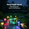 Solar Powered Diamond Garden Light Set of 4, 7-Color Auto-Changing Lighting