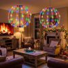 Outdoor Christmas LED Sphere Lights, 2 Pack 12 & 16 Inch RGB Ball Lights, Remote Control with Timer, 8 Modes