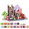Magnetic Blocks, 100 PCS Dark Castle Set, Magnetic Building Cubes for Kids, STEM Montessori Sensory Toys for Christmas Birthday Gift