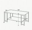 Modern Open Shelf Accent Table for Apartment Living Room Bedroom Hallway - Rustic Pine Wood Coffee Table with Storage