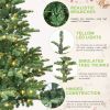 7ft Pre-Lit Christmas Tree with 400 Warm White LED Lights, 941 PE+PVC Tips, Realistic Layered Look