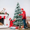 7.5 FT Artificial Snow Tipped Christmas Tree with DIY 350 Warm Lights Remote Control