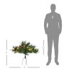 2 Ft/22 inch 2 Pack Prelit Artificial Christmas Tree Cordless with 69 Branches, Warm White LED Lights, Red Berries, Pine Cones, for Outdoor Entryway