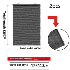 Household Window Sun Protection Punch-free Shading Balcony Shutter (Option: 40x125cm-Black 2pcs)