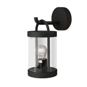 Inowel Lights Wall Light Outdoor Lantern E26 Bulb (Not Include) Wall Mount Hang Lamp Wall Sconce Lighting 32335 (Option: Black)