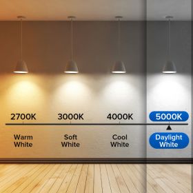 SANSI 60W Equivalent LED Light Bulbs, 22-Year Lifetime,  900 Lumens With Ceramic Technology,  Non-Dimmable, E26 Base, A15 Size, Energy-Efficient (Option: 4pack-5000K)