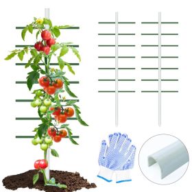 2PC 5ft*1.64ft White U-Shaped Tube Trellis Garden Arch For Climbing Plants, Mesh Plant Support Stand For Clematis, Roses, Cucumbers And Cowpeas (Option: 2)