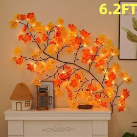 Fall Ivy Garland 74" Fake Vine with Silk Leaves Faux Hanging Plants Greenery Decoration for Outdoors Wedding Party Indoor Bedroom Home Wall Room Fall (size: 6.2FT)
