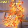 Fall Ivy Garland 74" Fake Vine with Silk Leaves Faux Hanging Plants Greenery Decoration for Outdoors Wedding Party Indoor Bedroom Home Wall Room Fall