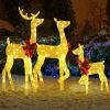 3-Piece Lighted Christmas Reindeer Family Set Outdoor Decorations