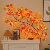 Fall Ivy Garland 74" Fake Vine with Silk Leaves Faux Hanging Plants Greenery Decoration for Outdoors Wedding Party Indoor Bedroom Home Wall Room Fall